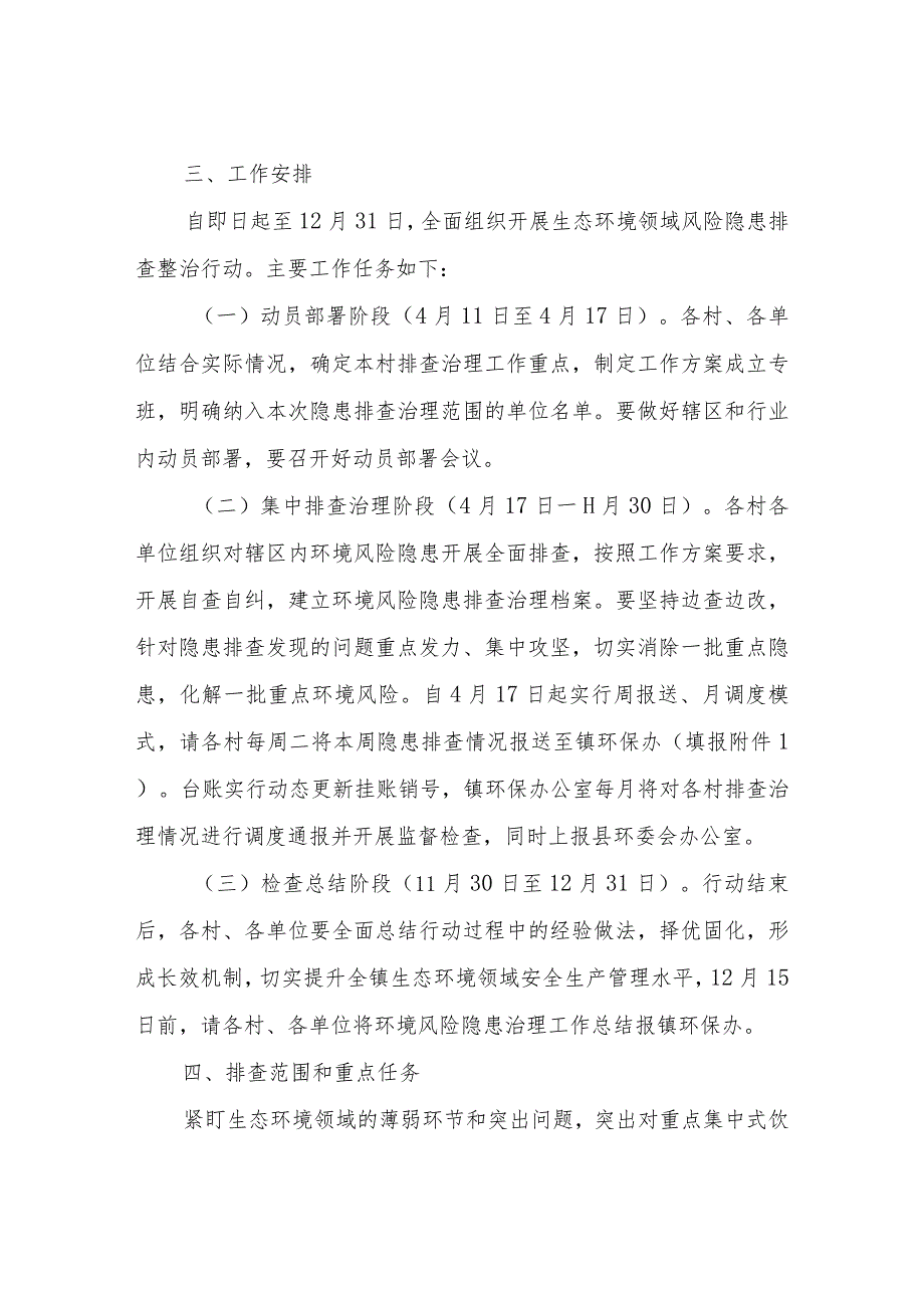 XX镇生态环境领域风险隐患排查整治工作方案.docx_第2页