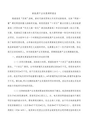 新能源产业发展调研报告.docx