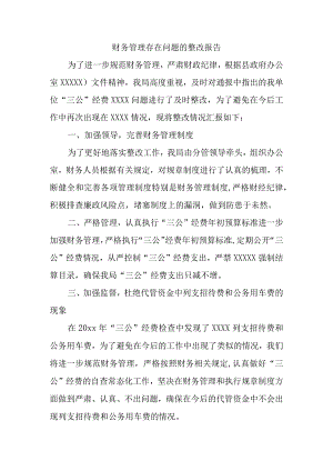 财务管理存在问题的整改报告.docx