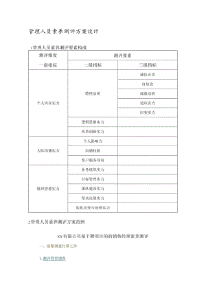 管理人员素质测评方案设计.docx