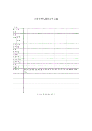 某企业管理人员奖金核定表(doc 1页).docx