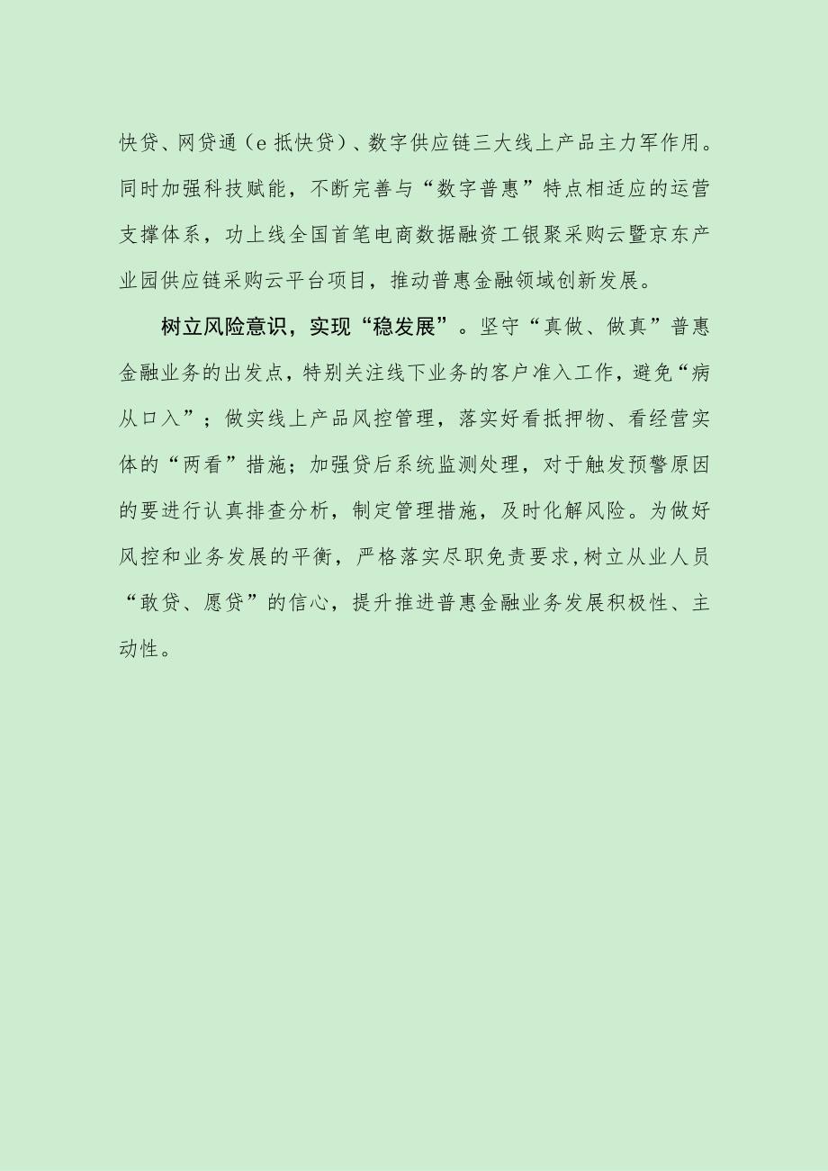 银行普惠金融经验及做法总结（最新分享）.docx_第2页