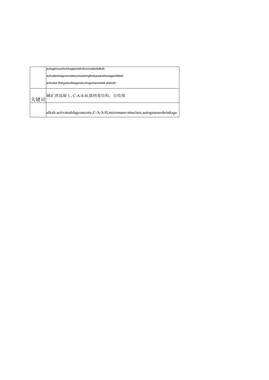 碱矿渣混凝土的C-A-S-H微纳观结构及自收缩机理.docx_第2页