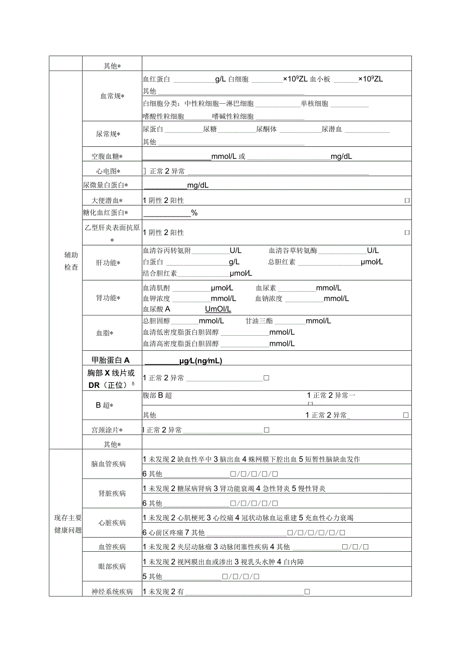 浙江省居民健康档案健康体检表（2022版）.docx_第3页