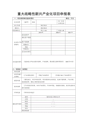 重大战略性新兴产业化项目申报表.docx