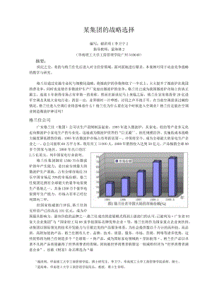 某集团的战略选择.docx