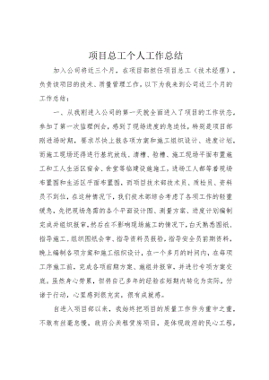 项目总工个人工作总结.docx