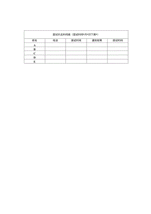 某企业面试约见时间表(doc 1页).docx