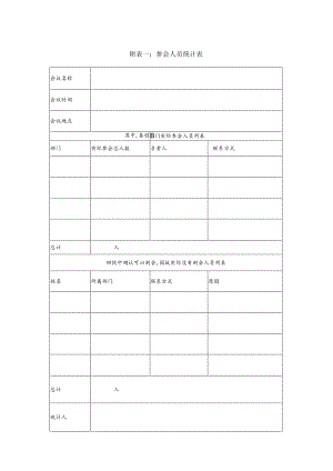 某企业参会人员统计表(doc 2页).docx