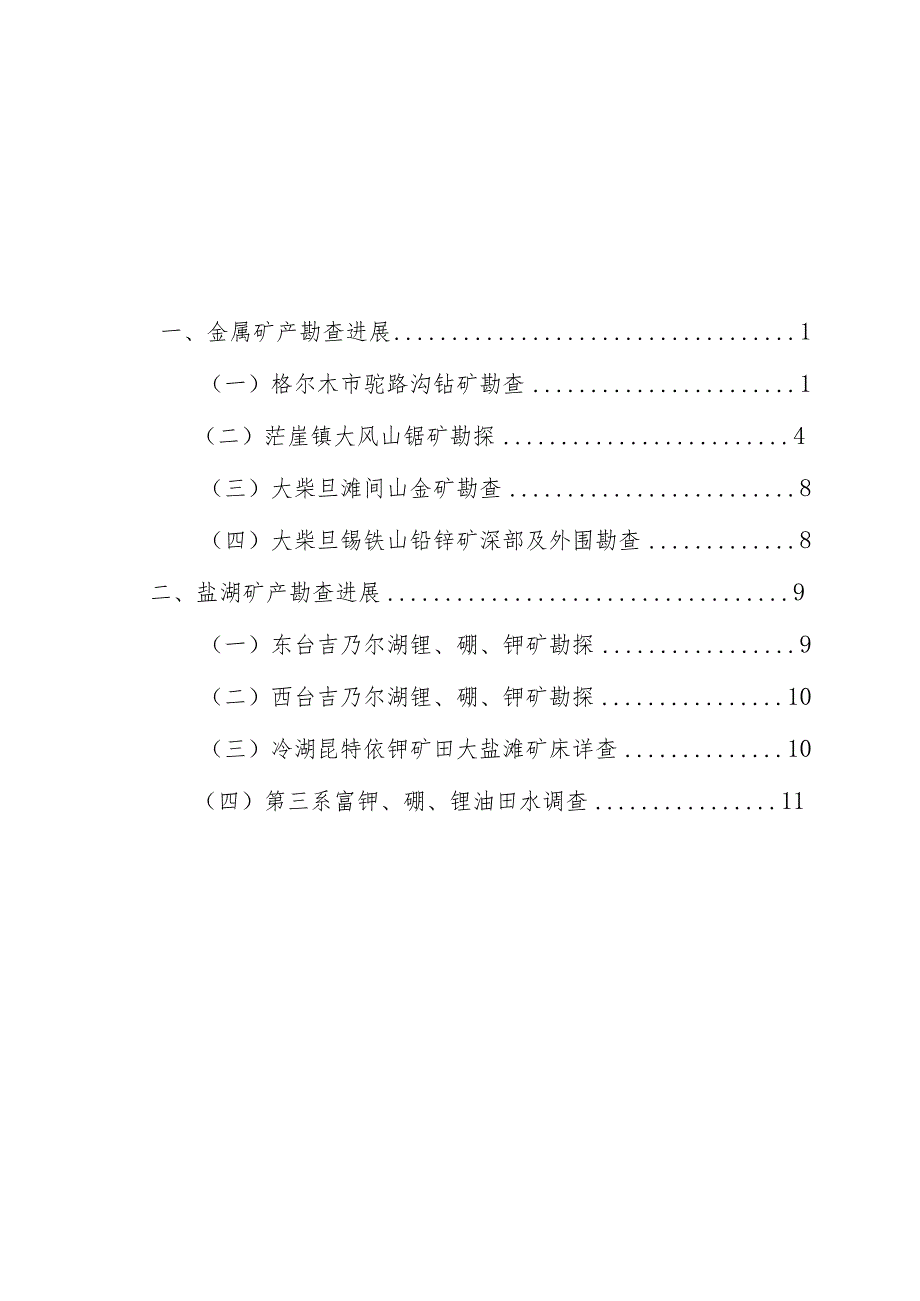 青海省海西州境内主要地勘项目勘查进展情况.docx_第2页