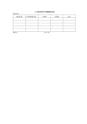 小区物业消防声光报警器测试表.docx