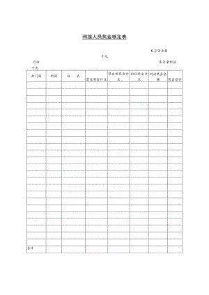 某企业间接人员奖金核定表(doc 1页).docx