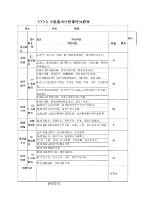 小学美术优质课评分标准.docx