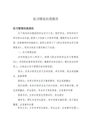 实习情况自查报告.docx