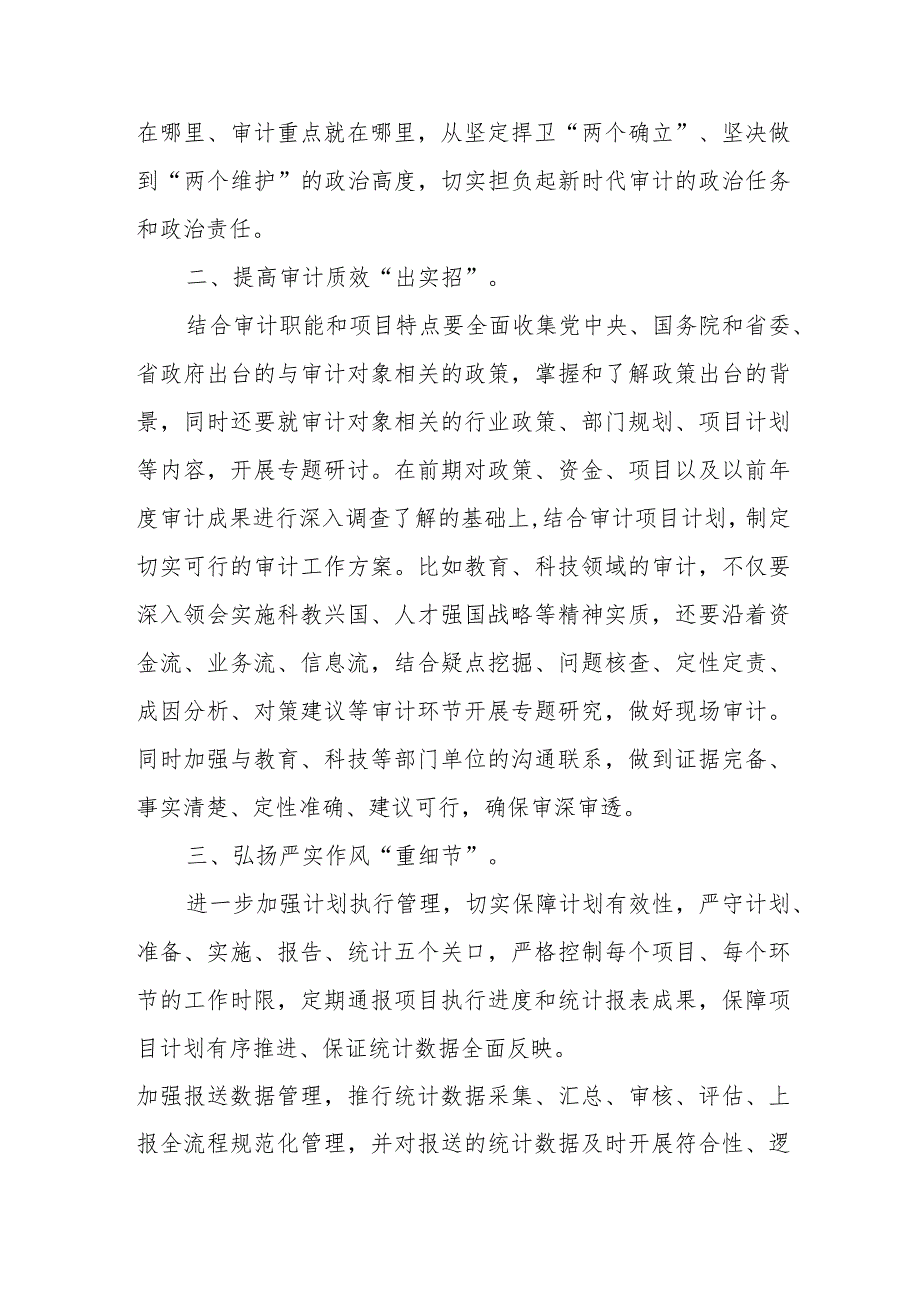 审计局开展2023年主题教育读书班专题研讨交流发言心得体会.docx_第2页