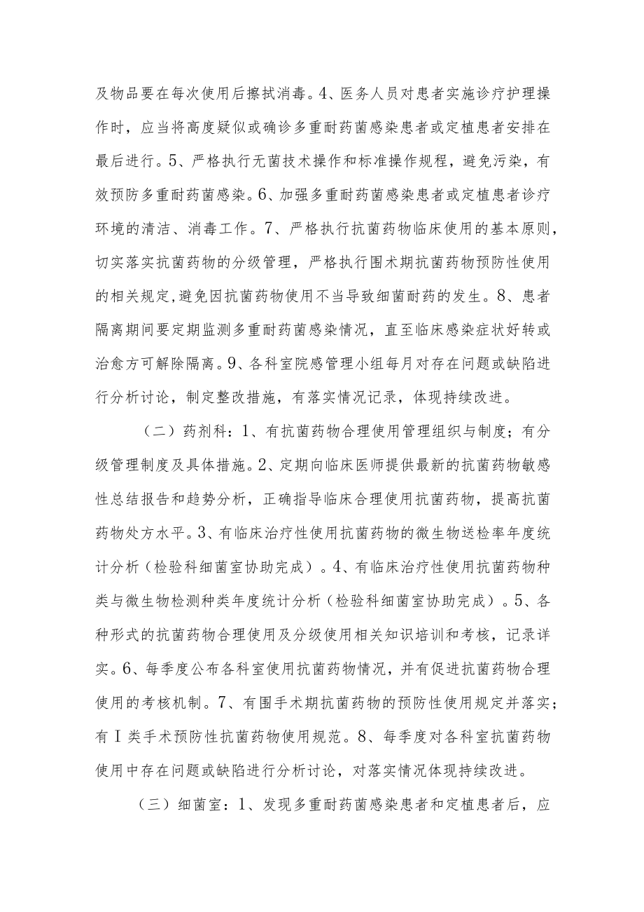 医院多重耐药菌医院感染预防与控制方案.docx_第3页