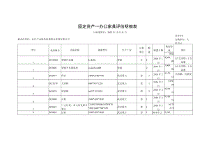 固定资产—办公家具评估明细表.docx