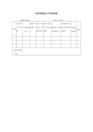 政府采购进口产品明细表.docx