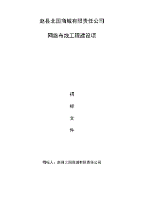 赵县北国商城有限责任公司网络布线工程建设项目.docx