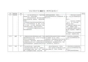 安全风险评估2023版（特种设备部分）.docx