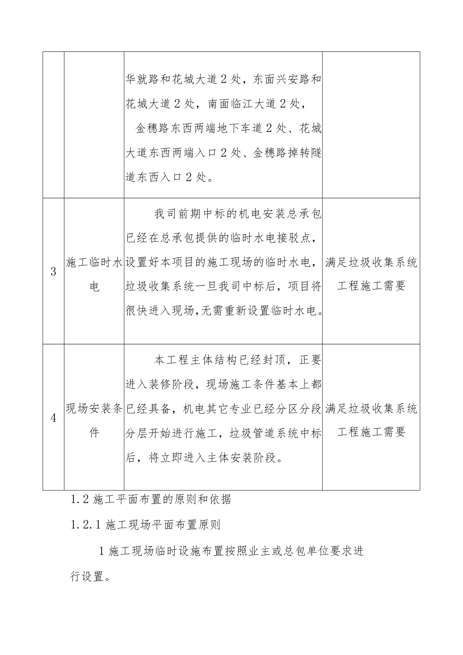 生活垃圾收集系统设备及管道安装施工总平面布置及施工道路平面图方案.docx_第2页