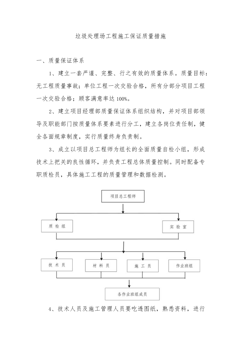 垃圾处理场工程施工保证质量措施.docx_第1页