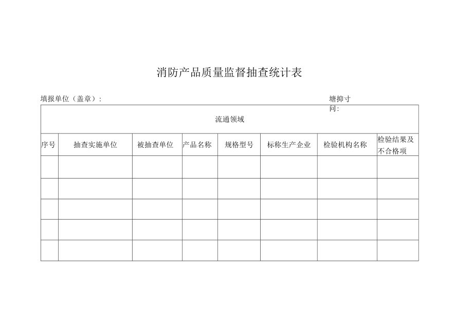 消防产品质量监督抽查统计表.docx_第1页