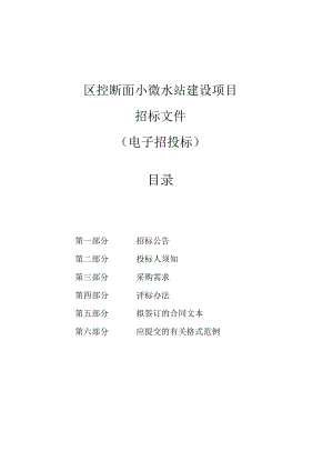 区控断面小微水站建设项目招标文件.docx