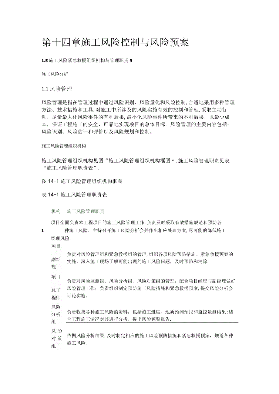 项目工程紧急施工风险过程控制与风险处置预案.docx_第1页