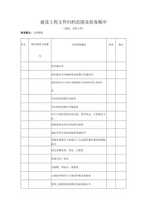 建设工程文件归档范围及组卷顺序.docx