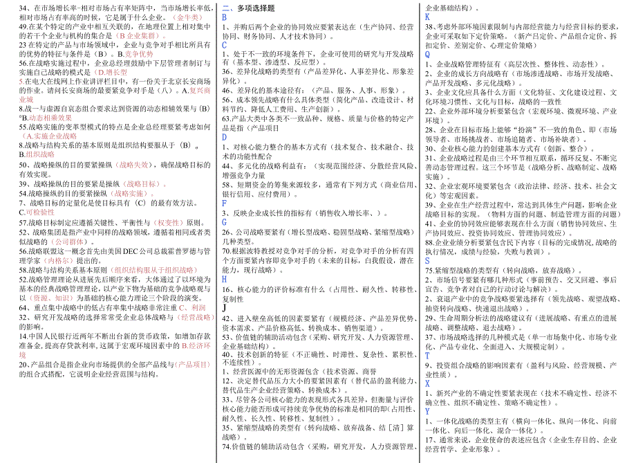 广播电视大学《企业战略管理》XX机考完整资料.docx_第3页