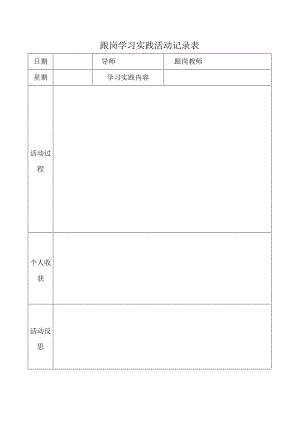 跟岗学习实践活动记录表.docx