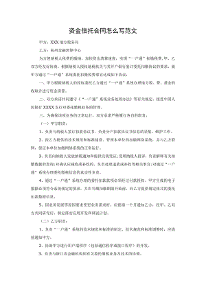 资金信托合同怎么写范文.docx