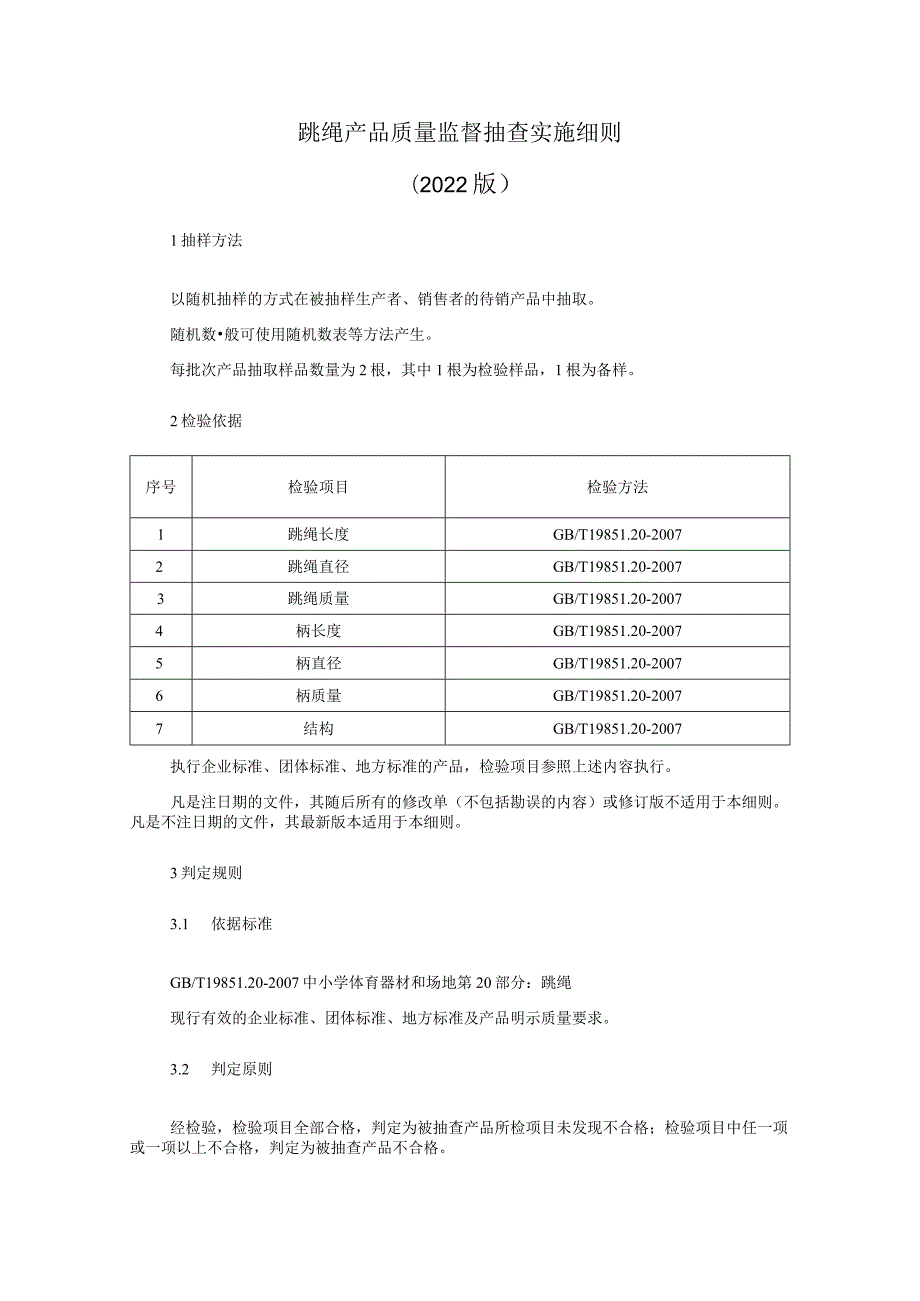 跳绳产品质量监督抽查实施细则（2022年版）.docx_第1页