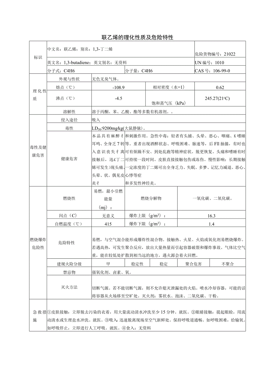 联乙烯安全周知卡、职业危害告知卡、理化特性表.docx_第3页