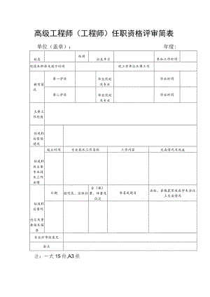 高级工程师（工程师）任职资格评审简表.docx