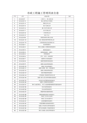 市政工程施工管理用表全套.docx