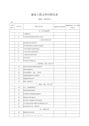 建设工程文件归档目录.docx