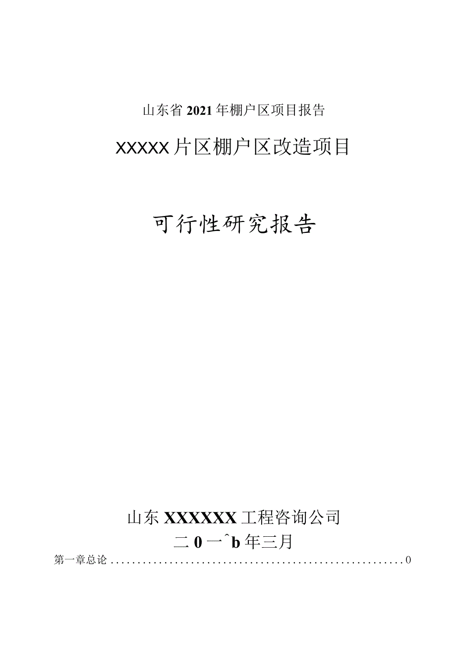 山东省2021年棚户区项目报告.docx_第1页