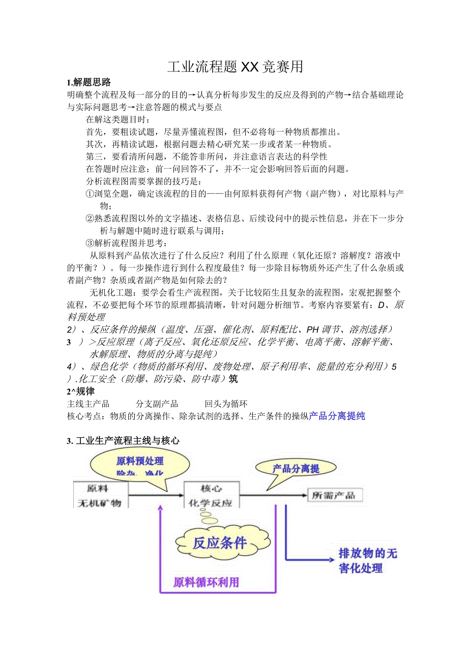 工业流程题XX竞赛用.docx_第1页