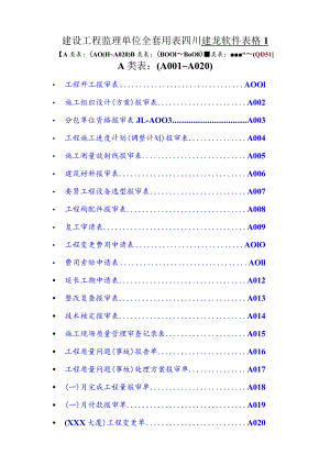 建设工程监理单位全套用表四川建龙软件表格1.docx