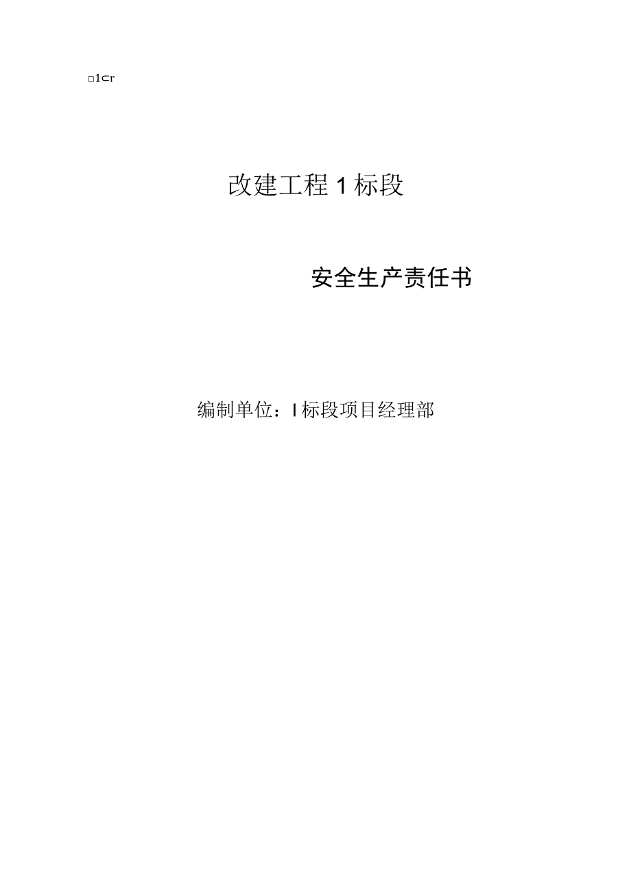 项目安全部长安全生产责任书.docx_第1页