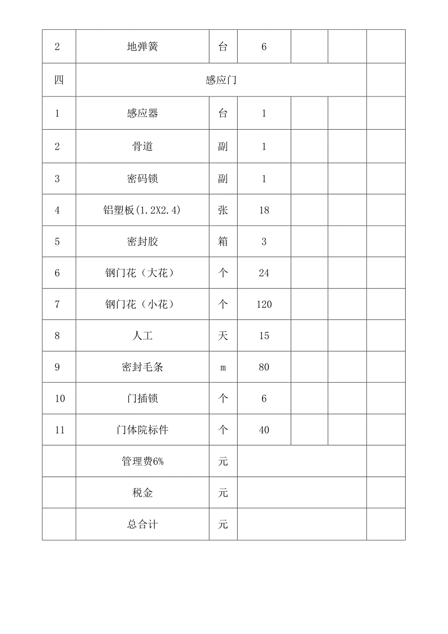 吉林省农业科学院长春院区机关楼楼门改造维修工程预算书.docx_第2页