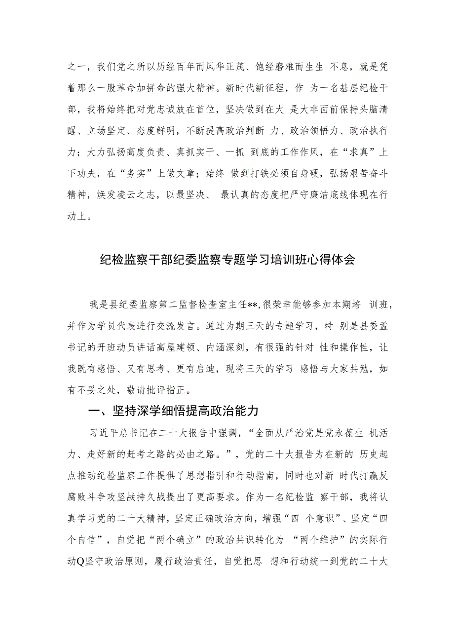 开展纪检干部队伍教育整顿学习心得体会精选（共六篇）汇编供参考.docx_第3页