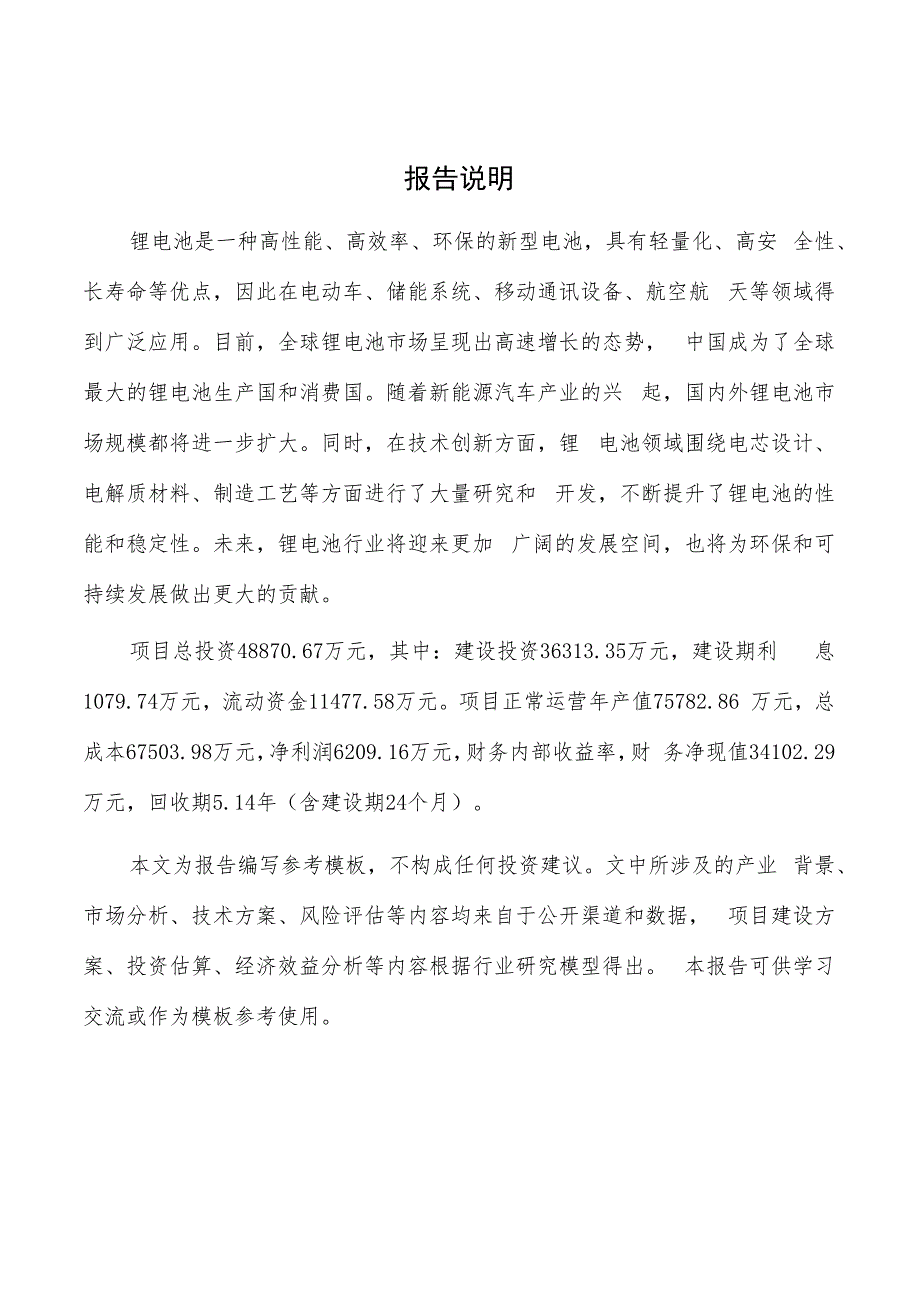 新型环保锂电池生产线项目商业计划书.docx_第2页