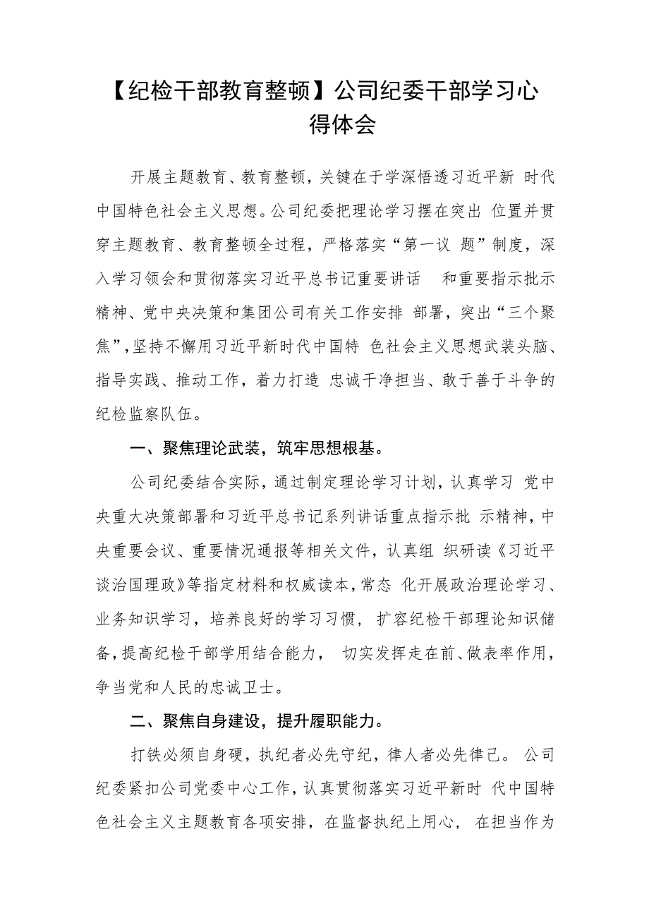 纪检监察干部队伍教育整顿学习心得感言(精选八篇完整版).docx_第3页