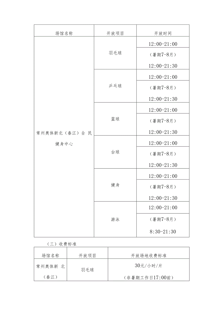 常州奥体新北春江全民健身活动中心游泳馆2023年免费或低收费开放工作方案.docx_第3页