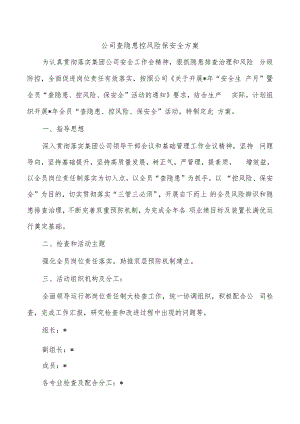 公司查隐患控风险保安全方案.docx