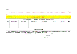 申请许可项目表模板.docx