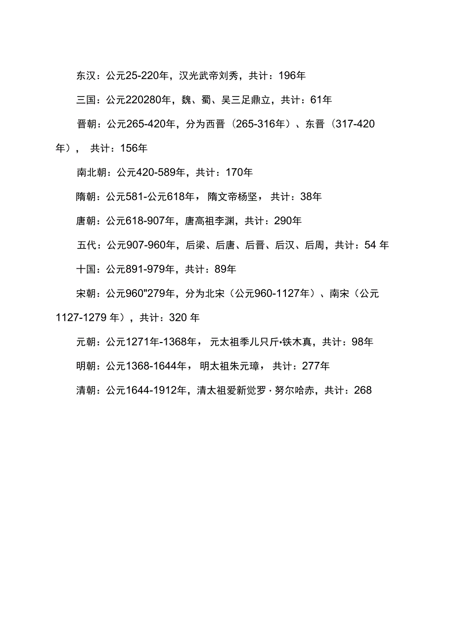 中国朝代顺序表大全顺口溜.docx_第2页